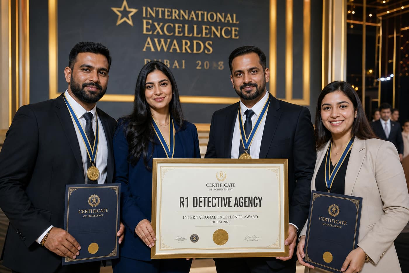R1 Detective Agency international awards team